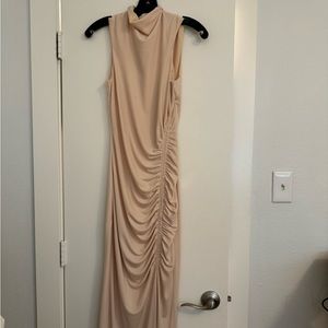 Never worn Zara long beige dress
